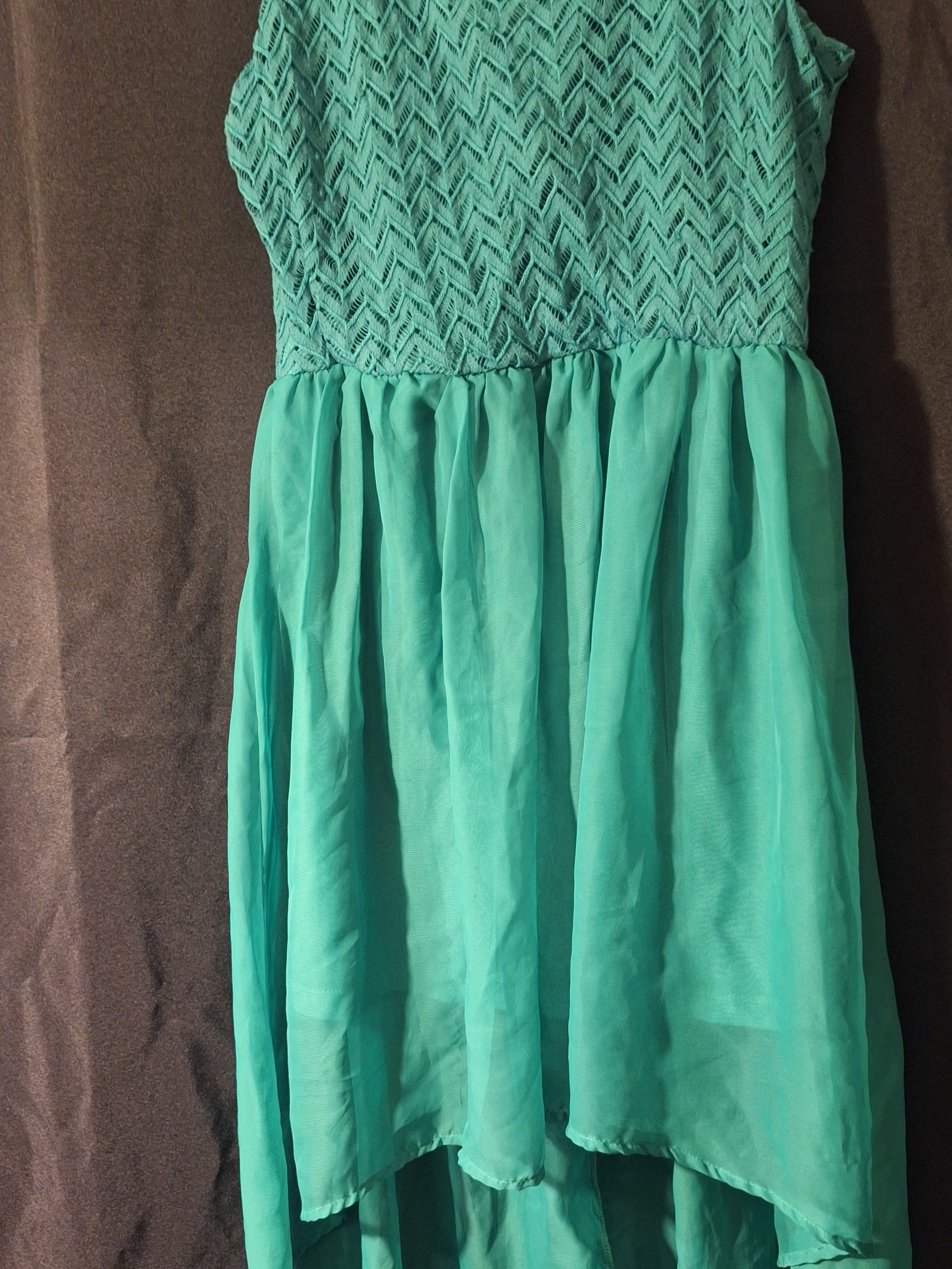 Sean Collection Teen Teal High-Low Party Dress